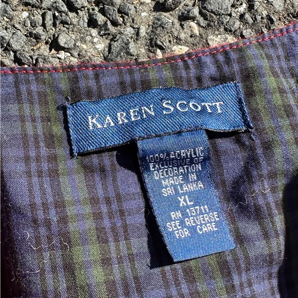 Karen Scott Red Christmas sweater vest vintage XL - Picture 3 of 4